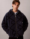 EMBLEM SHERPA FLEECE BLUE NIGHTS