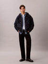 EMBLEM SHERPA FLEECE BLUE NIGHTS