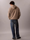 RELAXED SHERPA HOODIE ROASTED CASHEW HMT
