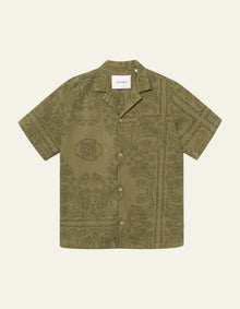  LESLEY SS PAISLEY SHIRT SURPLUS GREEN