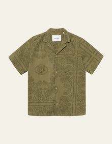  LESLEY SS PAISLEY SHIRT SURPLUS GREEN