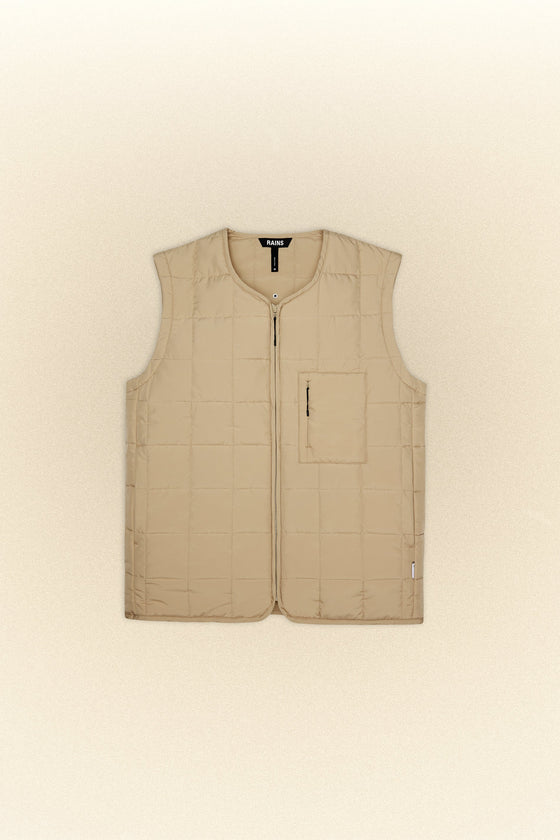 QUILTED LINER VEST SAND