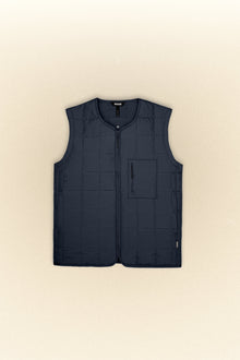  QUILTED LINER VEST NAVY