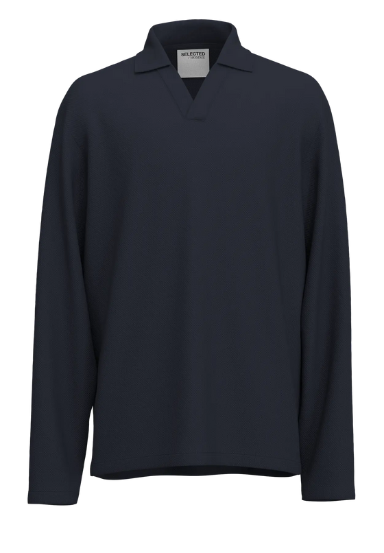 PHIL SPLIT NECK POLO SKY CAPTAIN