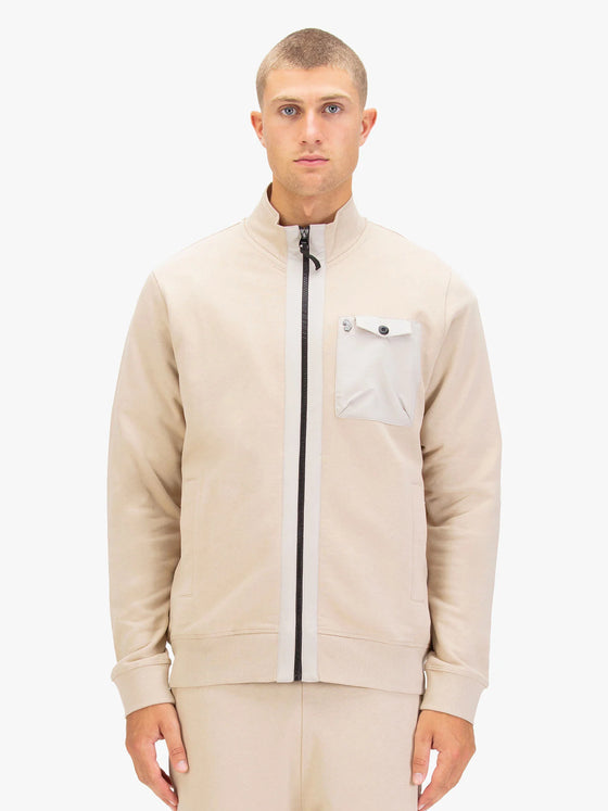 SUTTON 1000 ZIP THROUGH SWEATSHIRT STONE