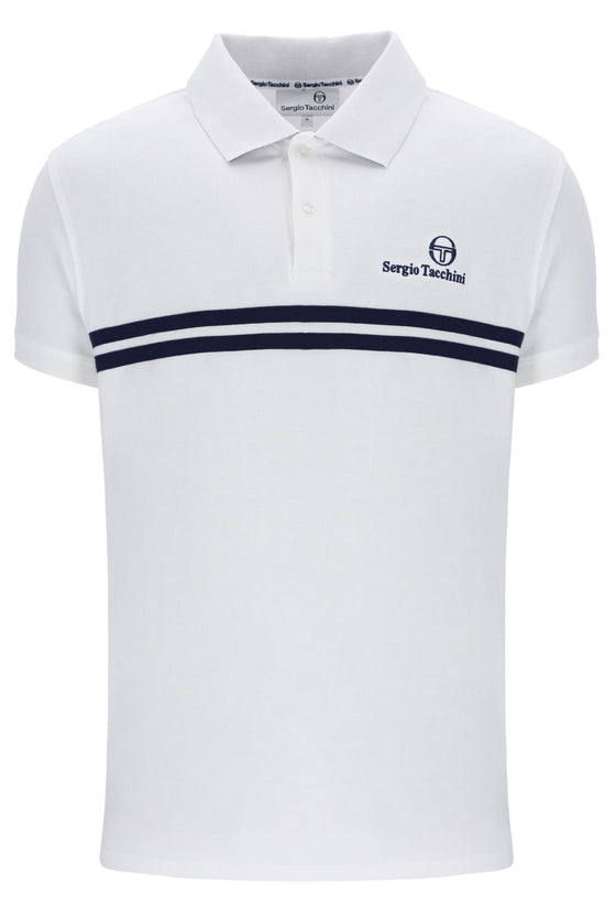 NEW SUPERMAC SS POLO WHITE / MARITIME (134)