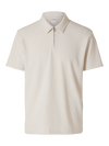 PLISSE 1/2 ZIP POLO EGRET