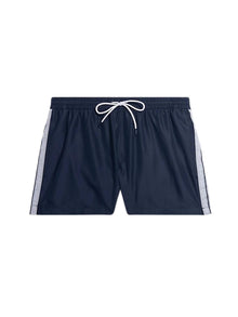  TAPED SIDE MID LENGTH DRAWSTRING SWIM SHORTS NAVY IRIS 0810