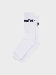  INTARSIA SOCKS 2 PACK WHITE