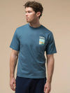 BLOCK LANDSCAPE T-SHIRT BLUE FUSION