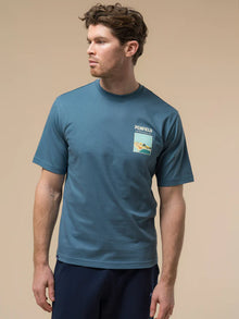  BLOCK LANDSCAPE T-SHIRT BLUE FUSION