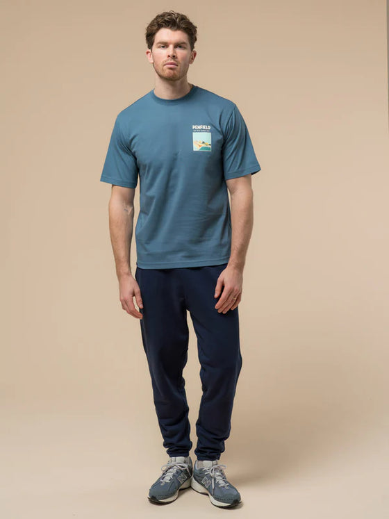 BLOCK LANDSCAPE T-SHIRT BLUE FUSION