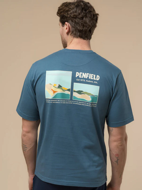 BLOCK LANDSCAPE T-SHIRT BLUE FUSION