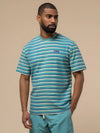 TEXTURE STRIPE T-SHIRT DUSTY TURQUOISE