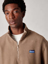 BERKLEY TEXTURED 1/2 ZIP FUNNEL SWEAT LEAD GRAY