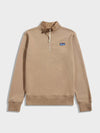 BERKLEY TEXTURED 1/2 ZIP FUNNEL SWEAT LEAD GRAY