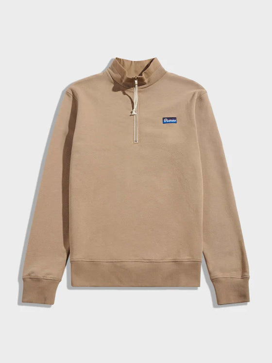 BERKLEY TEXTURED 1/2 ZIP FUNNEL SWEAT LEAD GRAY