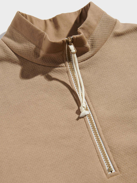 BERKLEY TEXTURED 1/2 ZIP FUNNEL SWEAT LEAD GRAY