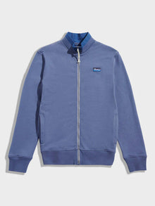  BERKLEY TEXTURED FULL ZIP FUNNEL SWEAT BLUE INDIGO