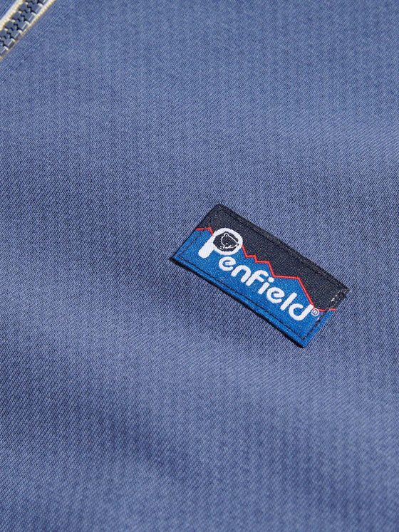 BERKLEY TEXTURED FULL ZIP FUNNEL SWEAT BLUE INDIGO