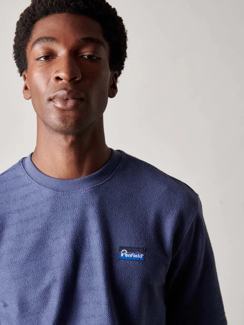 TEXTURE T-SHIRT BLUE INDIGO