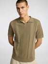 CHANNING SS STRUCTURE OPEN POLO VETIVER
