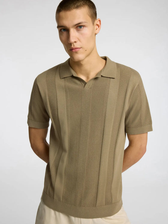 CHANNING SS STRUCTURE OPEN POLO VETIVER