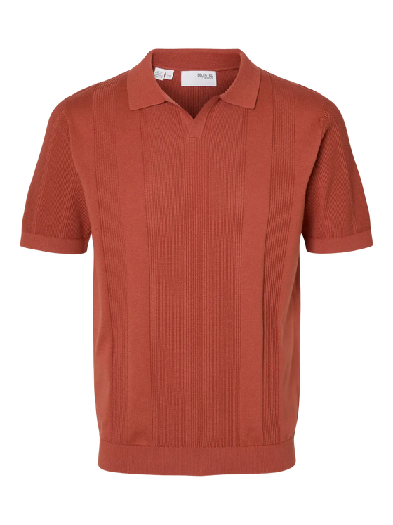 CHANNING SS STRUCTURE OPEN POLO ETRUSCAN RED