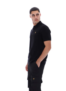  SANDER KNIT SS POLO BLACK