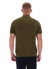 SANDER KNIT SS POLO DARK OLIVE