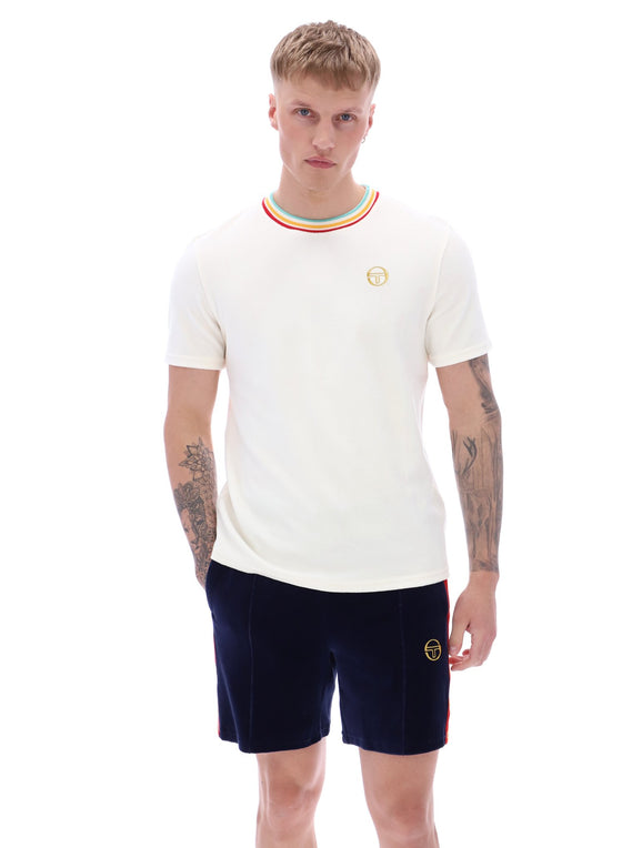 SLICE VELOUR T-SHIRT GARDENIA/GOLD 1081