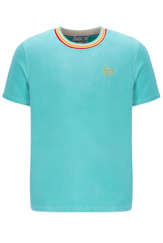 SLICE VELOUR T-SHIRT POOL BLUE 288