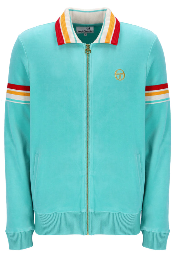 SLICE VELOUR TRACK JACKET POOL BLUE 288