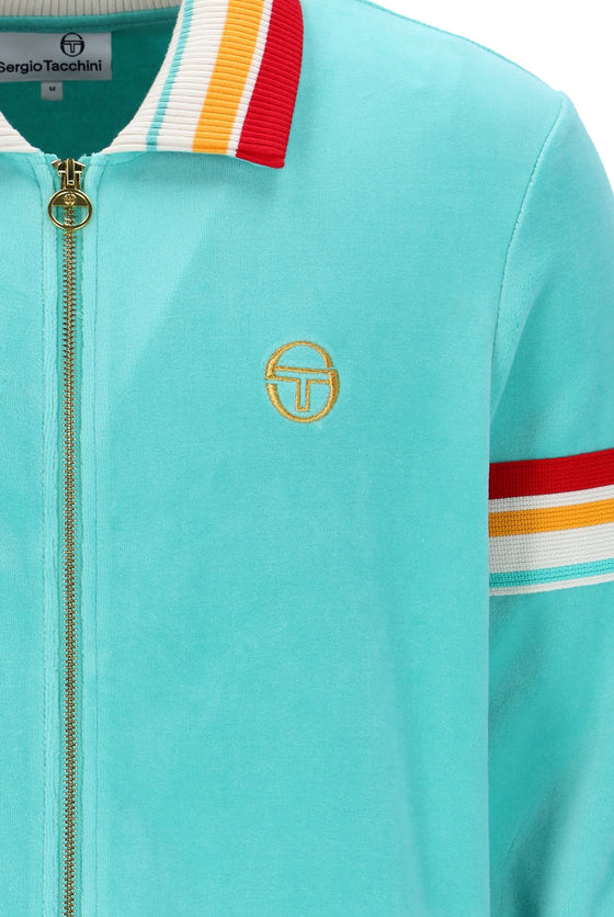 SLICE VELOUR TRACK JACKET POOL BLUE 288