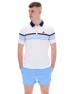  FRANCIS STRIPE POLO WHITE / VISTA