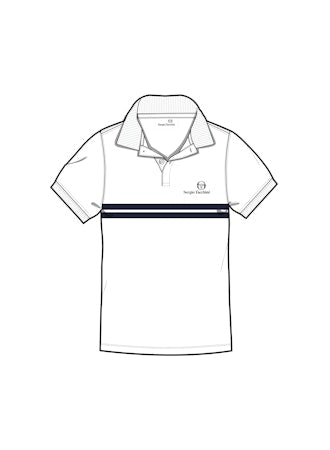 NEW SUPERMAC SS POLO WHITE / MARITIME (134)