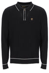 SULLY DETAILED KNIT L/S POLO BLACK (001)