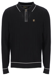  SULLY DETAILED KNIT L/S POLO BLACK (001)