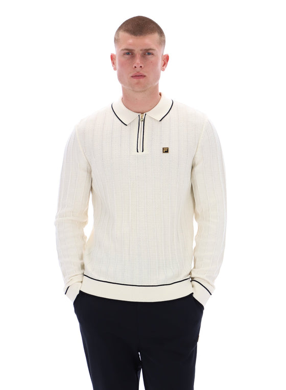 SULLY DETAILED KNIT L/S POLO TOFU (147)