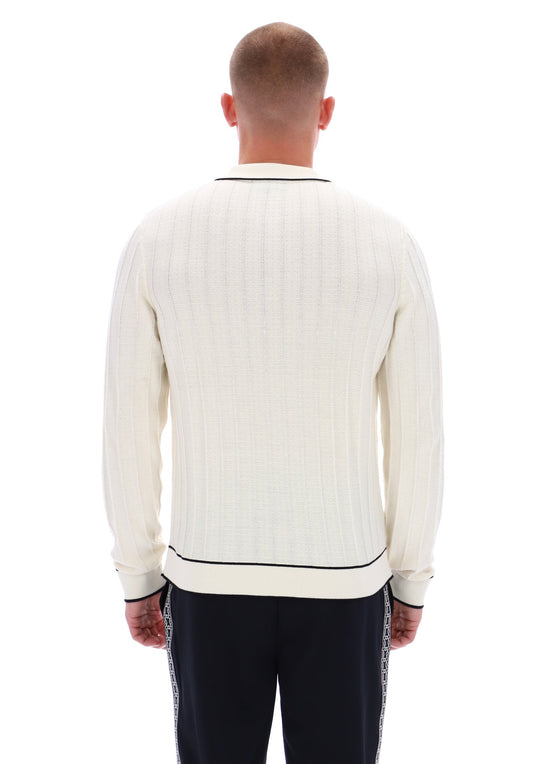SULLY DETAILED KNIT L/S POLO TOFU (147)