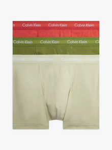  3 PACK STRETCH COTTON TRUNK - EUCALYPTUS/ORANGE/OLIVE (H5L)