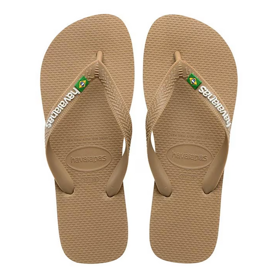 HAVAIANAS BRASIL LOGO FLIP FLOP ROSE GOLD (SAND)