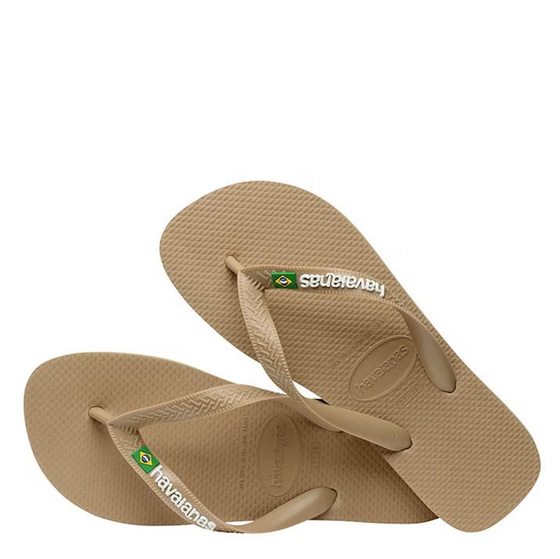 HAVAIANAS BRASIL LOGO FLIP FLOP ROSE GOLD (SAND)