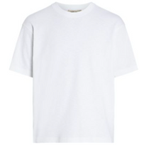  SLUB RIB TONAL LOGO T-SHIRT BRIGHT WHITE 6448 (YAF)
