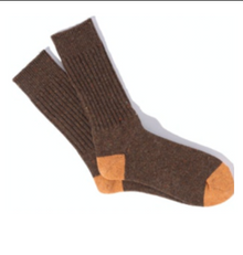  80423300 TWEED NEP CREW SOCK BROWN