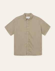  KRIS LINEN SS SHIRT DARK SAND