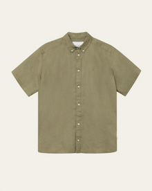  KRIS LINEN SS SHIRT SURPLUS GREEN