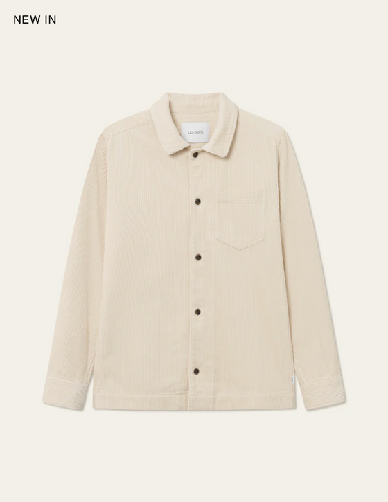LAYTON OVERSHIRT IVORY CORDUROY