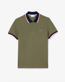  PH3461 REGULAR FIT CONTRAST COLLAR POLO KHAKI (BMY)