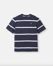  SALCOMBE STRIPE T-SHIRT NAVY (602)
